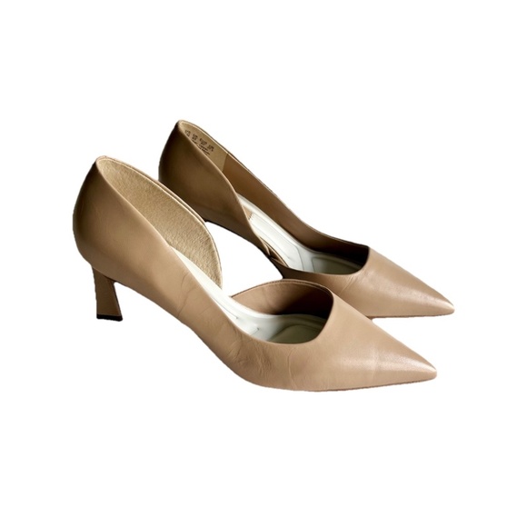 Franco Sarto L-Tana Cream Leather Point Toe Classic Heels size 9 - Picture 1 of 16